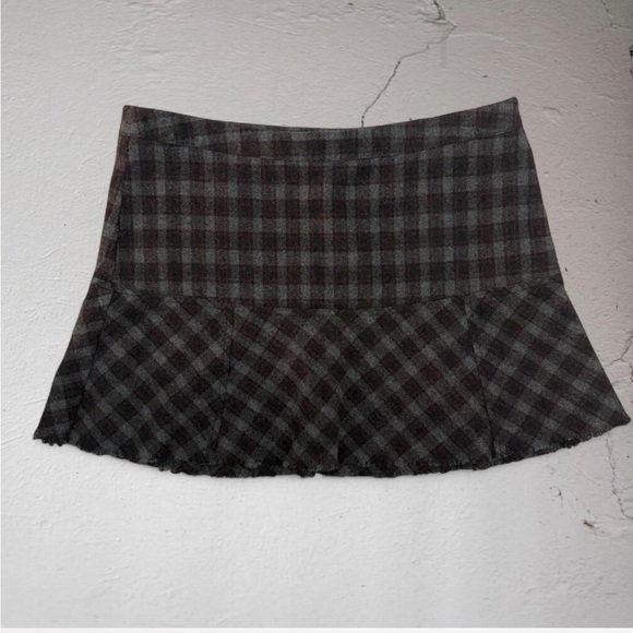 American Eagle Outfitters Dresses & Skirts - Vintage Y2K Tartan Plaid Wool Blend Pleated Mini Skirt